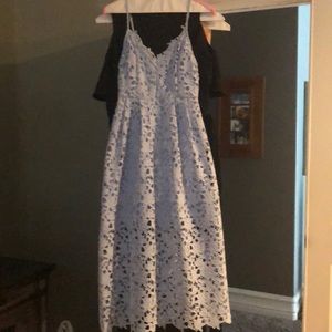 Baby blue Self Portrait Azalea style dress.